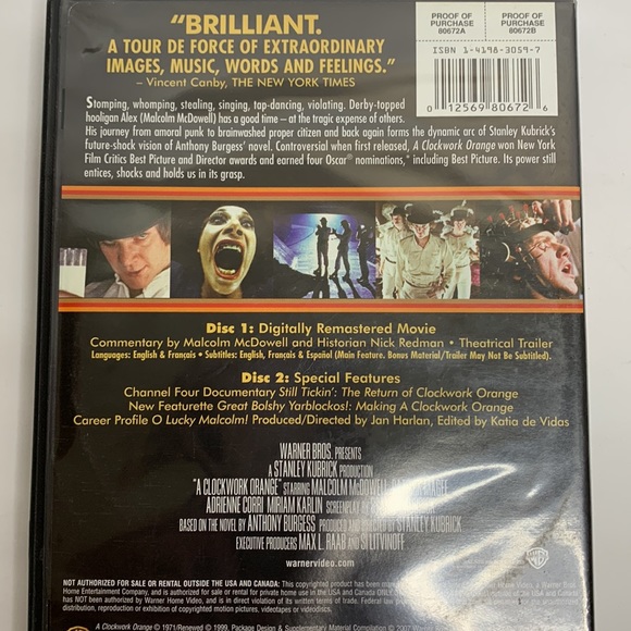 DVD Bundle | CULT CLASSICS | 6 DVDS Hackers Reservoir Dogs Clockwork Orange KIDS - Picture 9 of 14